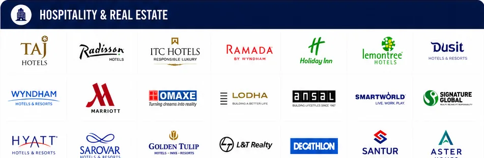 Hospitality and real estate client logos