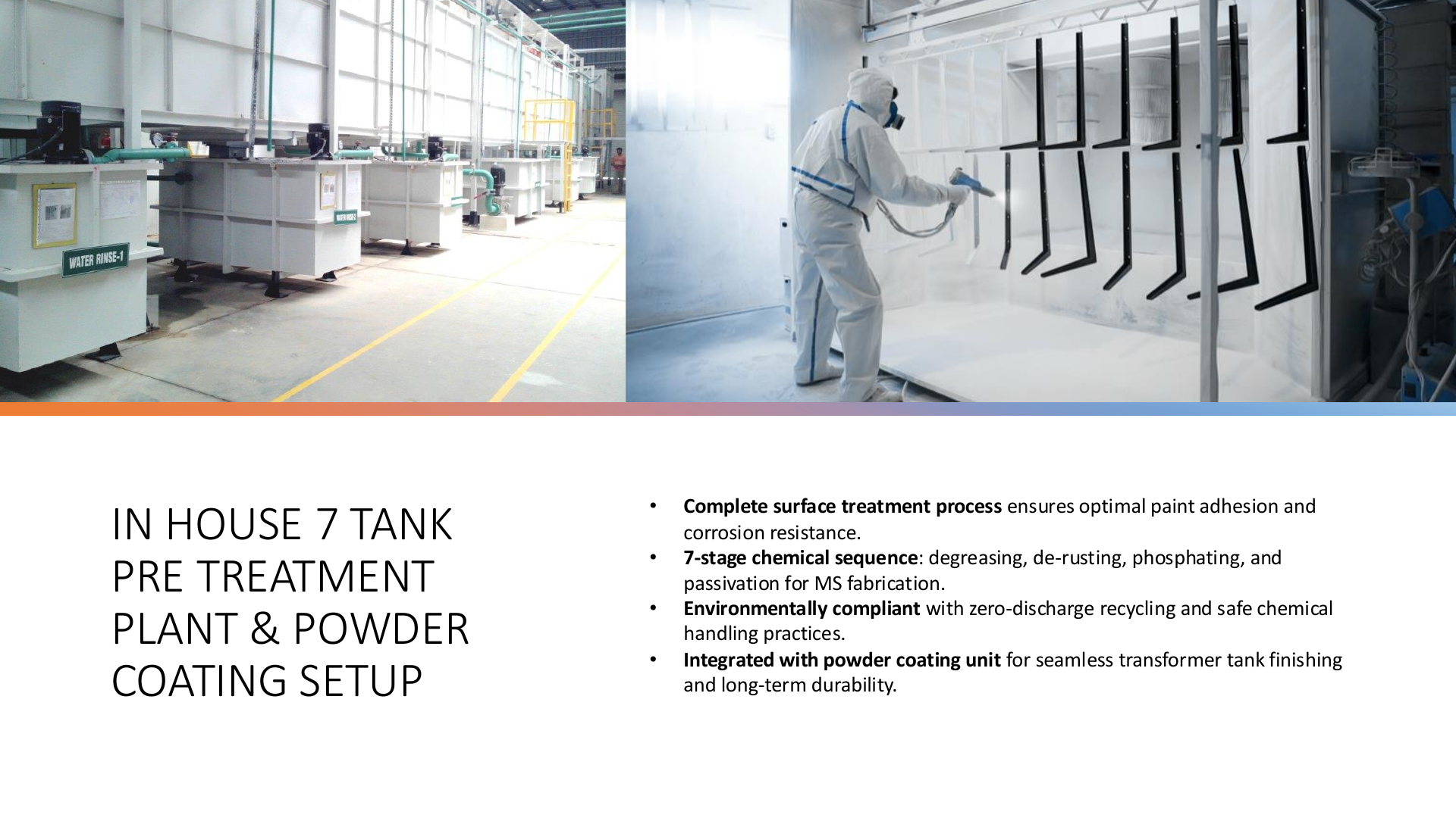 7 tank pre-treatment and powder coating at PVJ Power